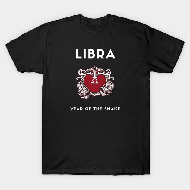 LIBRA / Year of the SNAKE T-Shirt by KadyMageInk